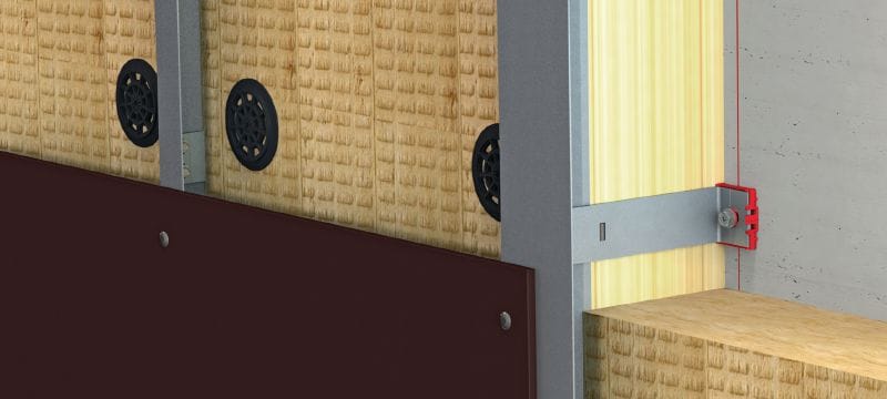 Consolă FOX V S Consolă versatilă de perete pentru instalarea structurilor secundare de fațade Rainscreen Aplicații 1