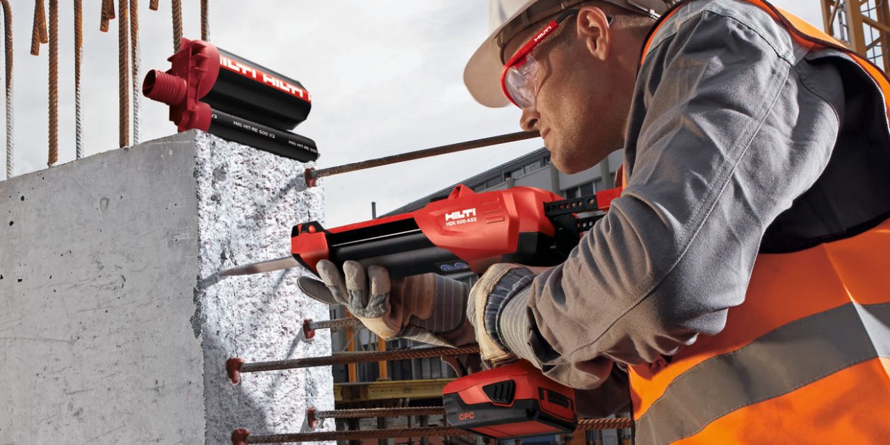 Rebar application with HIT-RE 500 V3