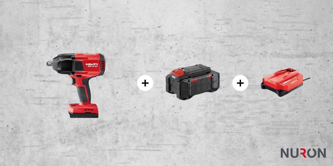ȘURUBELNIȚĂ IMPACT SIW 8-22 + ACUMULATOR B 22-170 + ÎNCĂRCĂTOR C 6-22
