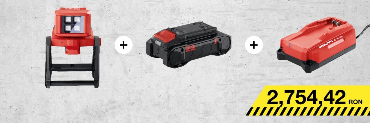 ROTOPERCUTOR TE 6-22 + ACUMULATOR B 22-85 + ÎNCĂRCĂTOR C 4-22