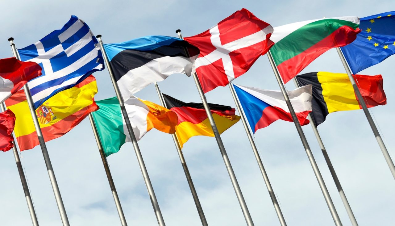 Strasbourg / France - May 10, 2012: Flags of European countries in front of the European Parliament in Strasbourg, France; Shutterstock ID 1361033954; Purchase Order: Bild Whitepaper; Job: Hilti Campaign; Client/Licensee: Hilti Deutschland AG