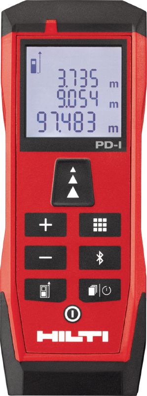 Telemetru cu laser PD-I Telemetru rezistent cu funcții de măsurare inteligente și conectivitate Bluetooth pentru aplicații de interior de până la 100 m