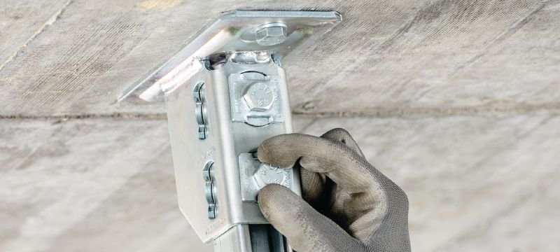 Conector canal MQN-B Conector galvanizat pentru profile, de calitate superioară – testat pentru rezistența la incendiu conform ETA Aplicații 1