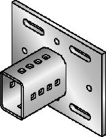 Placă de bază pentru MIC-SH (pentru MI-120) Placă de bază zincată la cald (HDG) pentru fixarea profilelor MI-120 de oțel în aplicații cu sarcini mari