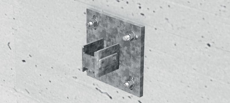Placă de bază MIQB-CD Placă de bază zincată la cald (HDG) pentru fixarea profilelor MIQ pe beton Aplicații 1