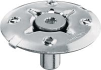 Disc pentru fixarea grătarelor X-FCM-F (acoperit cu zinc) Disc acoperit cu zinc, pentru fixarea grătarelor pentru planșee cu bolțuri filetate, în medii cu coroziune redusă