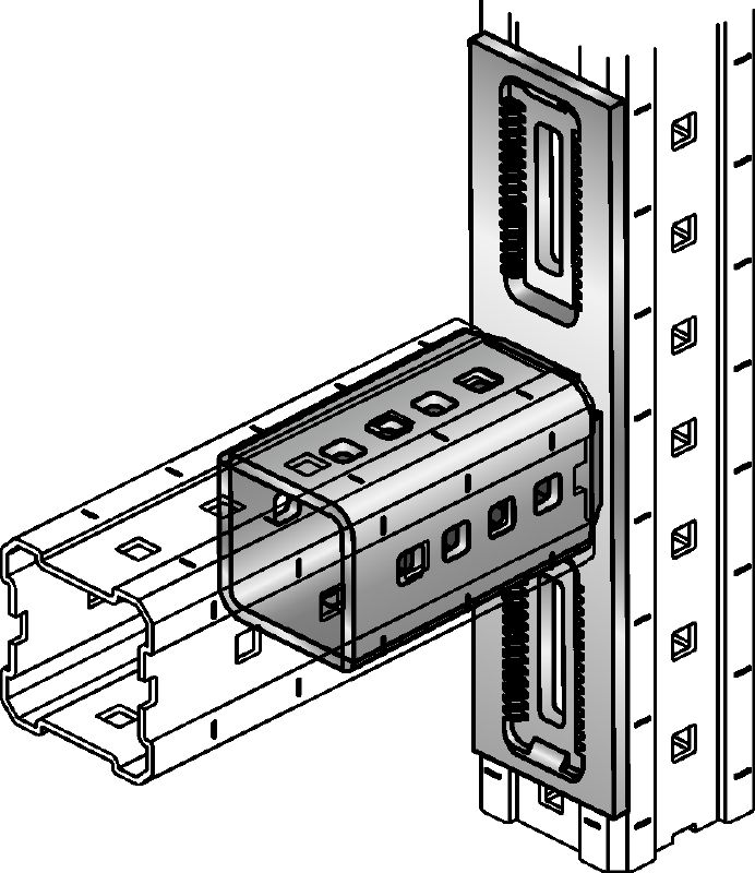 Conector MIC-L Conector zincat la cald (HDG) pentru fixarea grinzilor MI perpendicular una pe alta