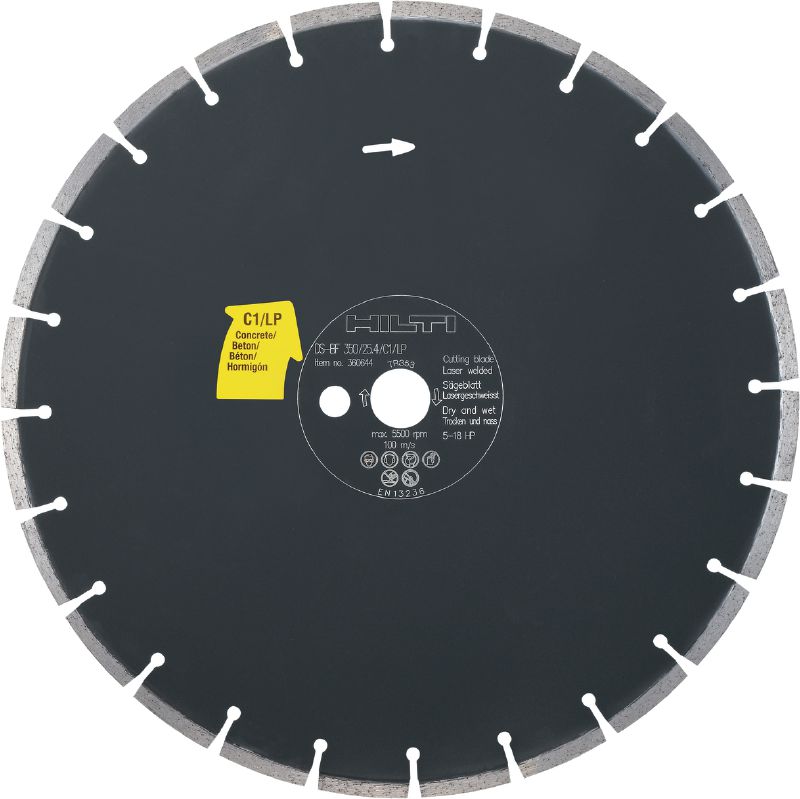 Disc diamantat pentru ferăstrău de pardoseală C1/LP (Beton) Disc diamantat segmentat de calitate premium pentru beton pentru ferăstraie de pardoseală de 5-18 CP