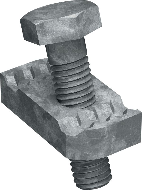 Element de rigidizare tijă MT-S-RS OC Conector preasamblat pentru fixarea profilelor pentru montanți în jurul tijei filetate în vederea asigurării consolidării seismice, pentru utilizare în aplicații de exterior cu un nivel redus de poluare