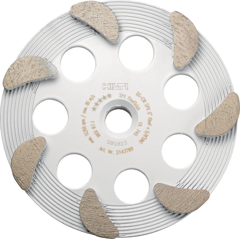 Disc diamantat SPX de șlefuit, pentru finisare fină (pentru DG/DGH 150) Disc diamantat de șlefuit, cu performanțe excelente, pentru polizorul diamantat DG/DGH 150 – pentru șlefuirea de finisare a betonului și pietrei naturale