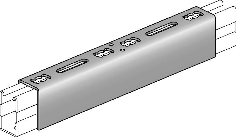 Conector pentru profile MQV Conector profil galvanizat, utilizat ca prelungitor longitudinal pentru profilele MQ pentru montanți