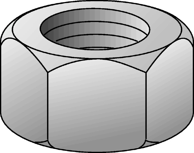 Piuliță hexagonală galvanizată grad 8 DIN 934 Piuliță hexagonală galvanizată grad 8, care corespunde cu DIN 934