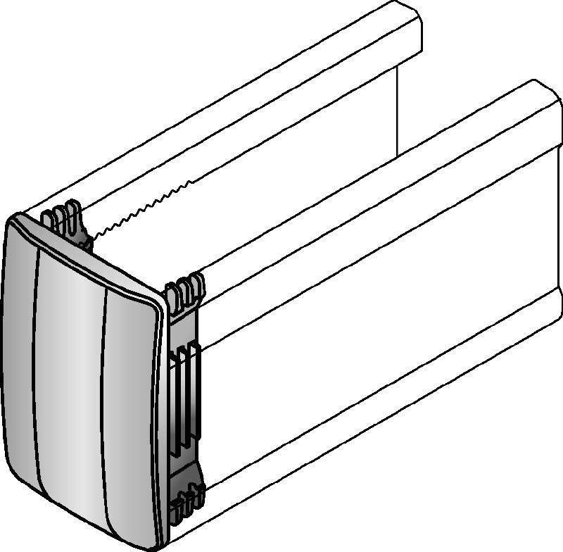 Capac profil MM-E Capac profil pentru acoperirea capetelor profilelor MM Hilti pentru montanți