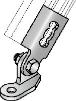 Conector consolă pentru profile MQS-T Conector consolă pentru profile, galvanizat și preasamblat, cu flexibilitate sporită de instalare pentru o gamă largă de aplicații seismice