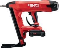 Pistol pentru implantat cuie pentru beton BX 4-ME-22 pe acumulator (ediția M&E) Pistol pentru implantat cuie pe acumulator Nuron pentru instalarea cablurilor, tuburilor de cabluri și bolțurilor filetate în beton, oțel și zidărie