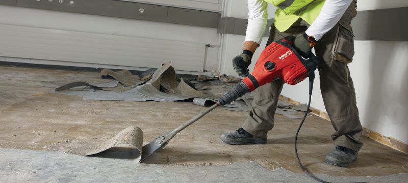 Raclete pentru pardoseli TE-Y FS Raclete SDS Max (TE-Y) extrem de ascuțite pentru pardoseli, pentru îndepărtarea pardoselilor și straturilor de acoperire folosind scule de demolare Aplicații 1