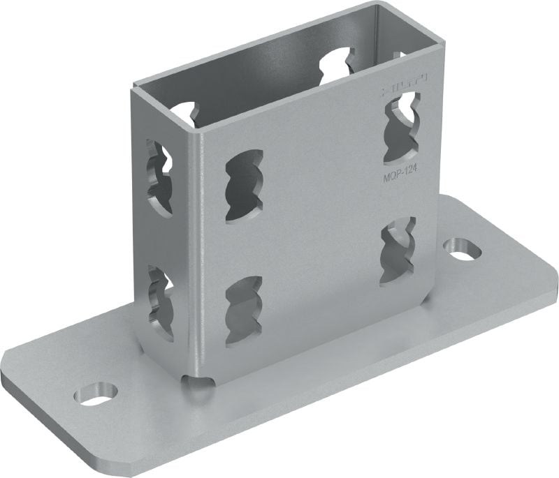 Talpă de profil MQP-124 Talpă de profil galvanizată pentru fixarea profilelor MQ pe beton