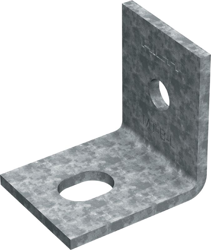 Placă de bază pentru sarcini mici MT-B-L OC Conector de bază pentru stâlpi pentru ancorarea de beton sau oțel a structurilor pe bază de profile pentru montanți pentru sarcini mici, pentru utilizare în aplicații de exterior cu nivel redus de poluare