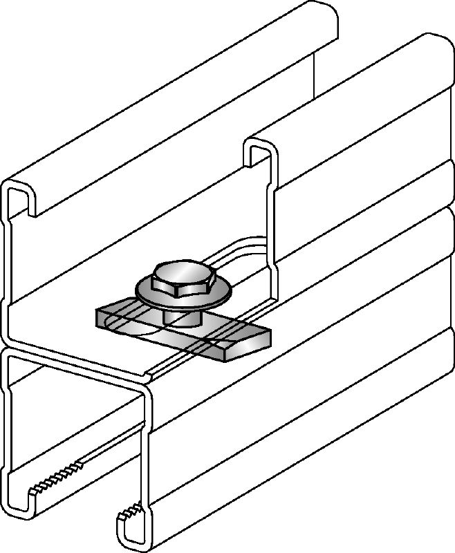 Conector profil MQZ-F Conector profil zincat la cald (HDG) pentru realizarea profilelor duble