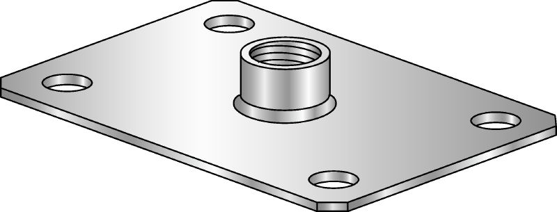 Placă de bază cu punct fix MGM 4 Placă de bază premium, galvanizată, cu 4 orificii, pentru aplicații cu puncte fixe pentru sarcini mici (sistem imperial)