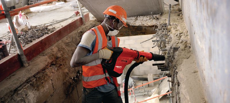 Sistem de îndepărtare a prafului TE DRS-Y Sistem de aspirare a prafului pentru găurire și dăltuire în beton cu rotopercutoarele Hilti SDS Max (TE-Y) Aplicații 1