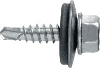 Șuruburi autoforante pentru metal S-MD 51 S Șurub autoforant (oțel inoxidabil A2) cu șaibă de 16 mm pentru fixări metal pe metal de grosime mică (până la 2 mm)
