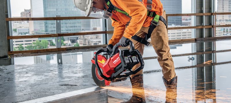 Fierăstrău pe acumulator DSH 600-22 Fierăstrău cu motor electric, pentru sarcini mari, pe acumulator, pentru beton, metal și zidărie (platforma de acumulatori Nuron) Aplicații 1