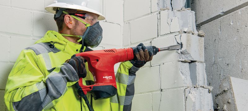 Demolator ușor TE 500 SDS-Max Ciocan demolator SDS Max (TE-Y) rezistent pentru lucrări ușoare de dăltuire în beton și zidărie Aplicații 1