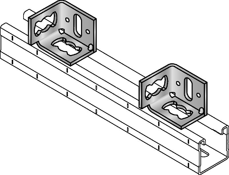 Talpă pentru profile MQP-2/1 Talpă galvanizată pentru fixarea profilelor pe diverse materiale de bază