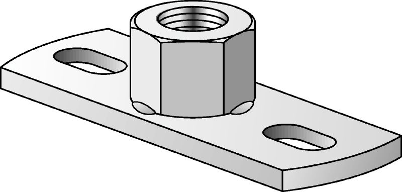 MGS 2 Placă de bază pentru sarcini medii, galvanizată, pentru fixare tije filetate metrice cu două puncte de ancorare