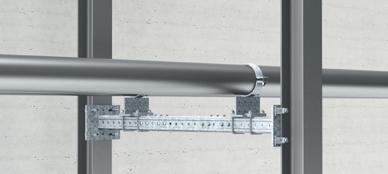 Conector MIC-E Conector zincat la cald (HDG) utilizat pentru conectarea în plan longitudinal a profilelor MI pentru acoperirea unor distanțe mai mari în aplicații cu sarcini mari Aplicații 1