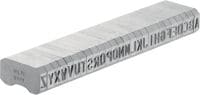 Caracter poansonare pentru oțel X-MC S 5.6/6 Vârf ascuțit, format îngust de litere și cifre pentru ștanțarea marcajelor de identificare pe metal