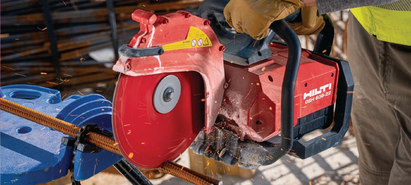Fierăstrău pe acumulator DSH 600-22 Fierăstrău cu motor electric, pentru sarcini mari, pe acumulator, pentru beton, metal și zidărie (platforma de acumulatori Nuron) Aplicații 1