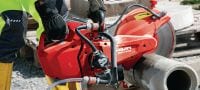 Ferăstrău cu motor termic pe benzină DSH 600-X (300 mm) Ferăstrău pe benzină compact (63 cc), cu mâner superior și frână pe disc pentru o adâncime de tăiere de până la 120 mm cu discuri de 300 mm în beton, zidărie și metal Aplicații 3