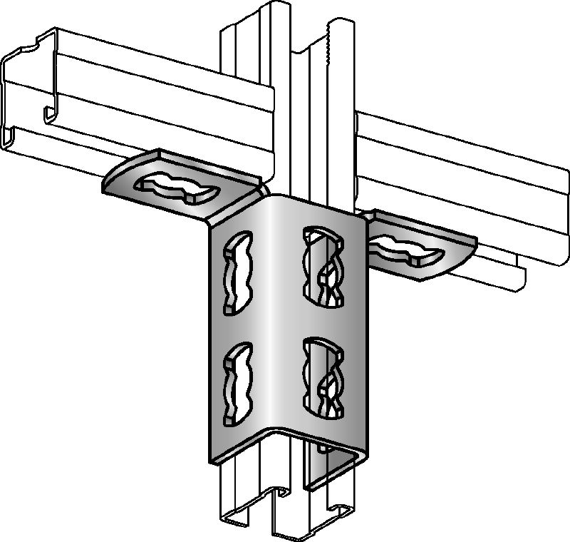 Conector profil MQV-2/2 D Conector profil galvanizat flexibil pentru structuri bidimensionale