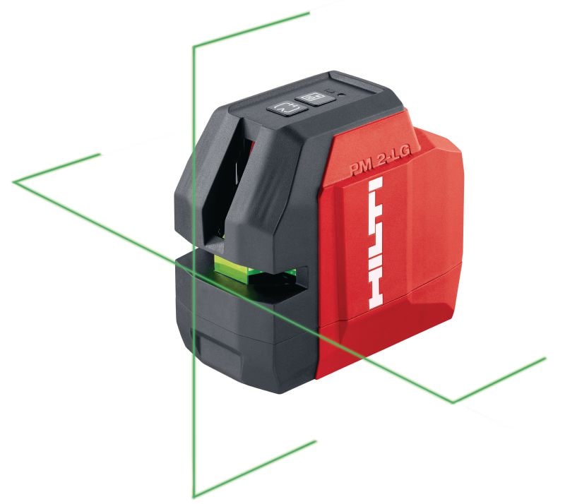 Laser liniar cu fascicul verde PM 2-LG Laser liniar cu 2 fascicule de culoare verde, pentru vizibilitate ridicată, pentru lucrări de nivelare și aliniere