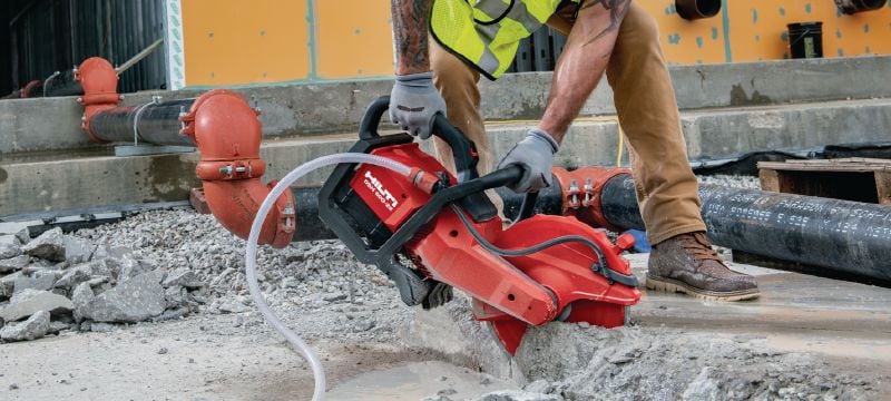 Fierăstrău pe acumulator DSH 600-22 Fierăstrău cu motor electric, pentru sarcini mari, pe acumulator, pentru beton, metal și zidărie (platforma de acumulatori Nuron) Aplicații 1