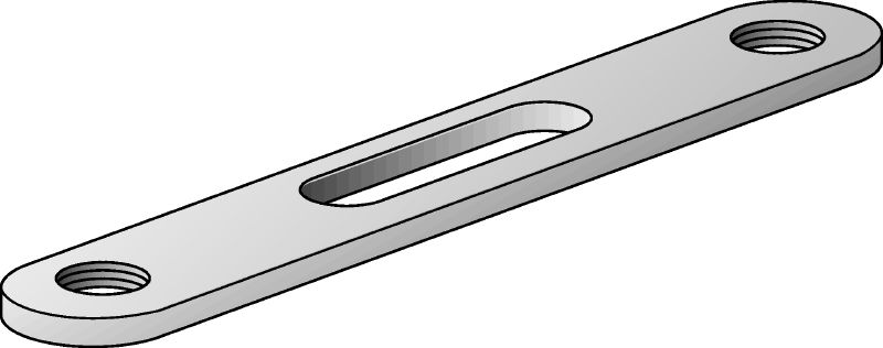 MP Placă de bază cu două fixări, galvanizată, pentru fixarea a doi conectori de colier cu o singură ancoră