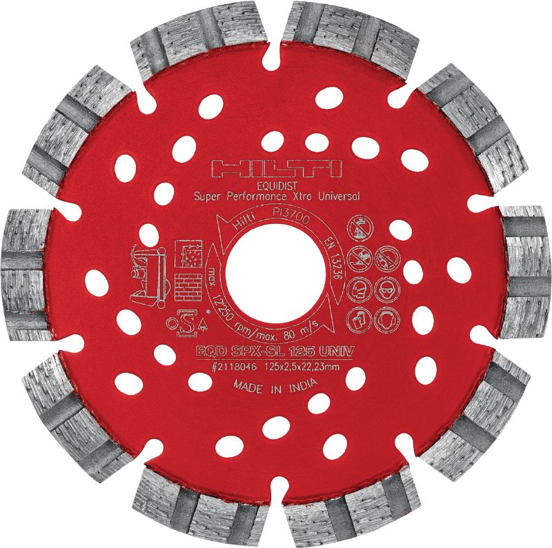 Disc diamantat universal SPX-SL Disc diamantat performant cu tehnologie Equidist pentru șlițuire în diverse materiale de bază