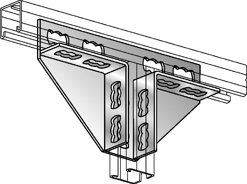 MV 3/2 D-X Conector profil galvanizat flexibil pentru structuri bidimensionale