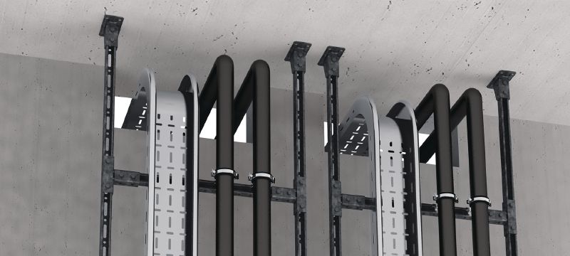 Conector pentru îmbinări în T MT-C-T/2 FL OC, pre-asamblat Nod cu piuliță și bolț Fast-Lock pre-asamblate, pentru asamblarea profilelor pentru montanți în formă de T, pentru utilizare în medii exterioare cu poluare redusă Aplicații 1