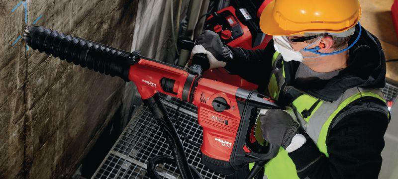 Sistem de îndepărtare a prafului TE DRS-Y Sistem de aspirare a prafului pentru găurire și dăltuire în beton cu rotopercutoarele Hilti SDS Max (TE-Y) Aplicații 1