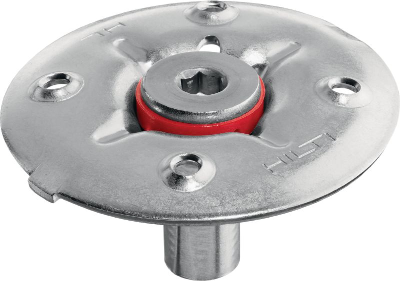 Disc pentru fixarea grătarelor X-FCM-R HL (oțel inoxidabil), pentru sarcini mari Disc din oțel inoxidabil, pentru sarcini mari, pentru fixarea grătarelor pentru planșee cu bolțuri filetate, în medii foarte corozive