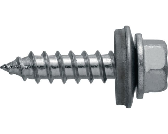 Șuruburi autofiltante S-MP 53 Z Șurub autofiletant (oțel carbon placat cu zinc) cu șaibă de 16 mm pentru fixarea pe cadre din lemn sau din oțel/aluminiu subțire