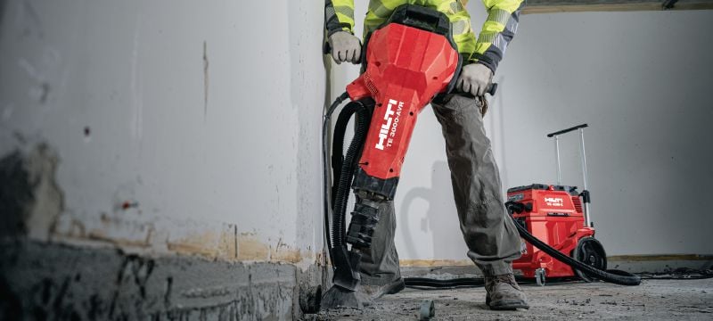 Ciocan pneumatic electric TE 3000-AVR pentru sarcini mari Ciocan demolator extrem de puternic, pentru sarcinile dificile de demolare în beton, tăiere în asfalt, excavare și ghidare a tijelor de împământare Aplicații 1