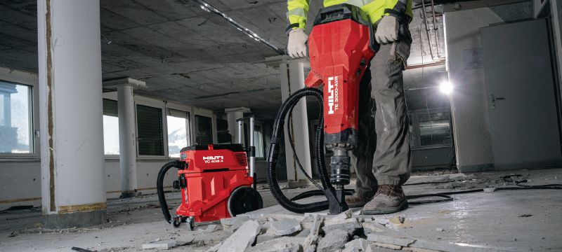 Ciocan pneumatic electric TE 3000-AVR pentru sarcini mari Ciocan demolator extrem de puternic, pentru sarcinile dificile de demolare în beton, tăiere în asfalt, excavare și ghidare a tijelor de împământare Aplicații 1