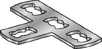 Conector plat MQV-T-F Conector plat, zincat la cald (HDG), pentru îmbinarea profilelor în unghi drept