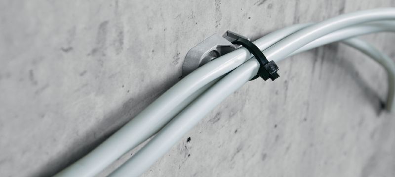 Clemă pentru cabluri X-ECT MX Prinzătoare de plastic pentru cabluri/conducte pentru utilizarea cu cuie pe bandă Aplicații 1