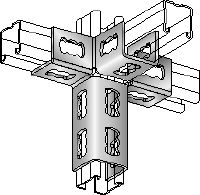 Conector colțar MQV-4/3 D Conector profil galvanizat pentru structuri tridimensionale