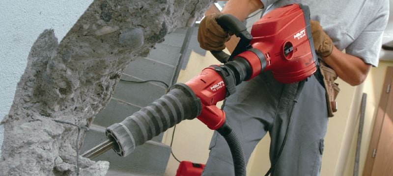 Sistem de îndepărtare a prafului TE DRS-B Sistem de aspirare a prafului pentru dăltuire în beton cu ciocanele demolatoare Hilti SDS Max (TE-Y) și TE-S Aplicații 1